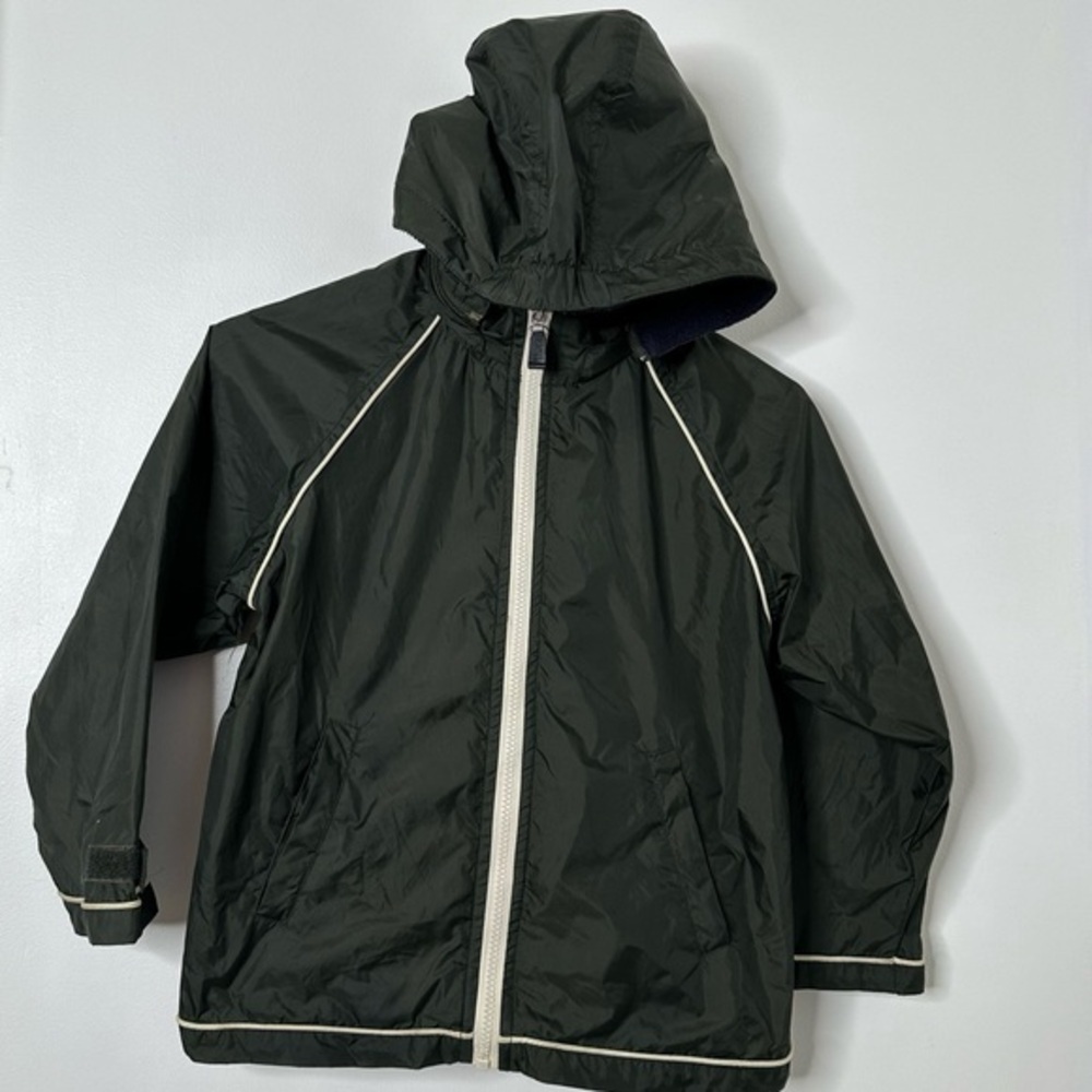 Roots Kids Transitional Windbreaker Jacket Green Reflective Size 6